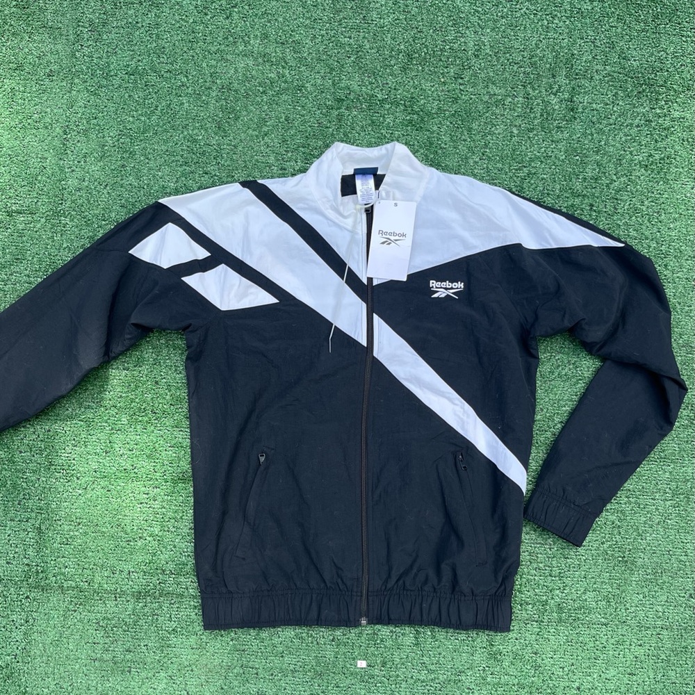 Reebok Black and White Zip-Up Jacket